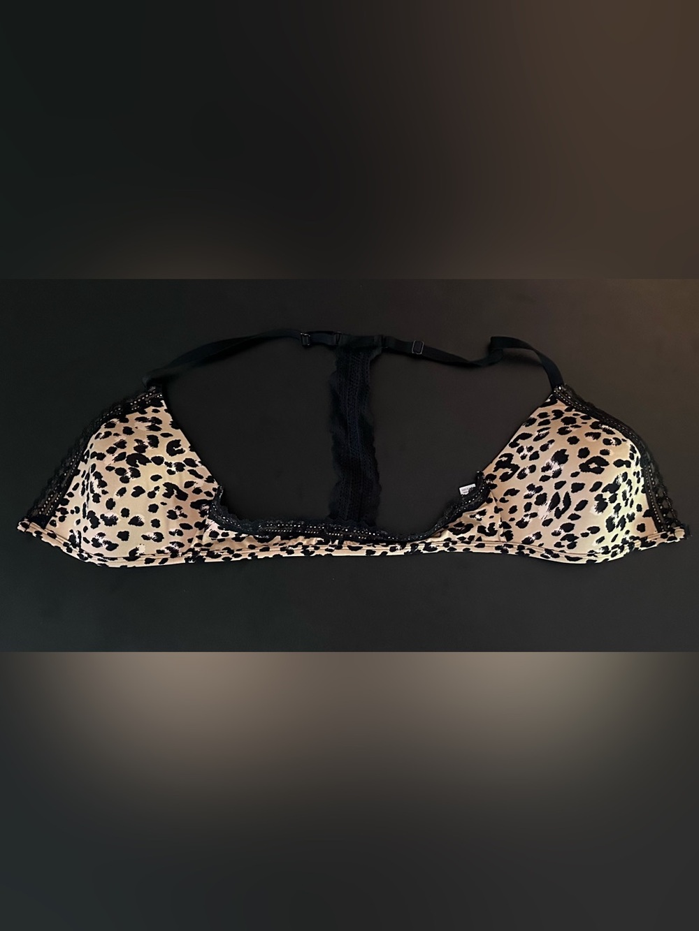 Leopard Front Clasp Racerback Bra - Picture 3 of 4